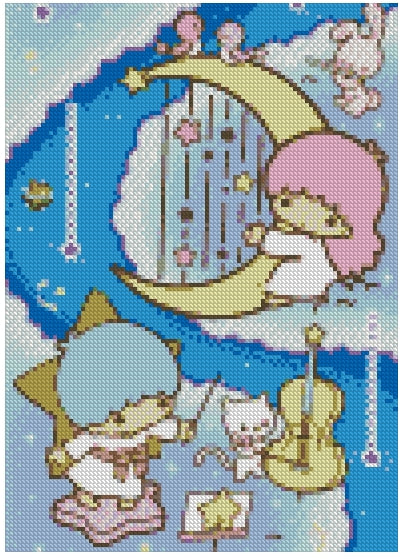 ZAi-2355 Twin Stars Diamond Painting