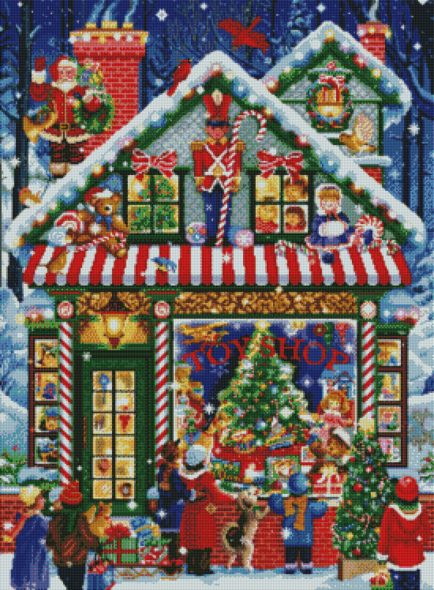 ZAi- 2824 Christmas Toy Shop Diamond Painting BIG Kits