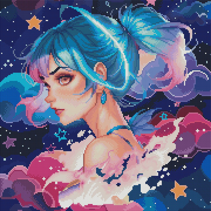 ZAiX-035 Galaxy Girl Premium Kit Diamond Painting