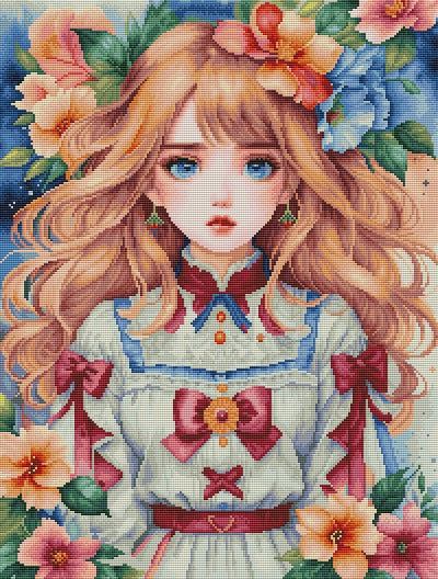 ZAiX-038 Girl Premium Kit Diamond Painting