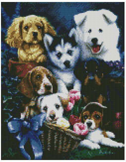 ZAi-1030 Dogs Diamond Painting