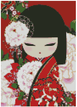 ZAi-1209 Kokeshi Diamond Painting