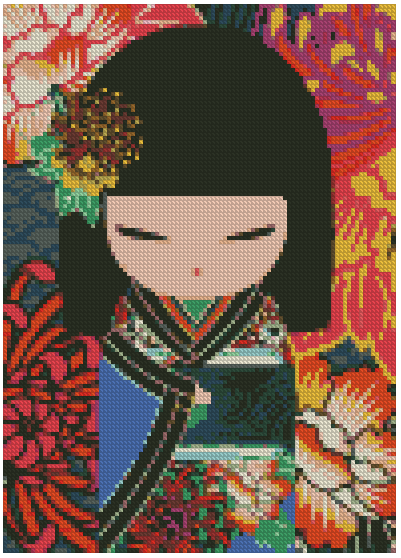 ZAi-1240 Kokeshi Diamond Painting