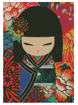 ZAi-1408 Kokeshi Diamond Painting