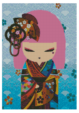 ZAi-1410 Kokeshi Diamond Painting