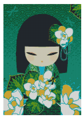 ZAi-1416 Kokeshi Diamond Painting