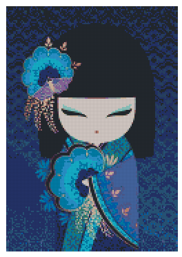 ZAi-1418 Kokeshi Diamond Painting