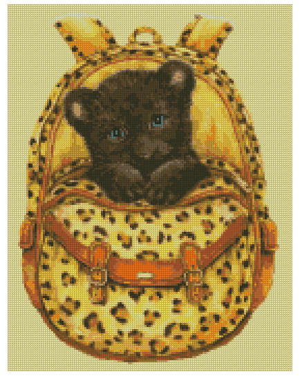 ZAi-1430 Dog Backpack Diamond Painting