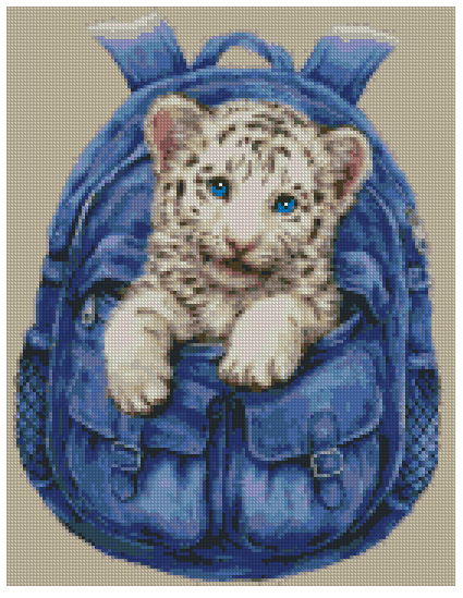 ZAi-1436 Dog Backpack Diamond Painting