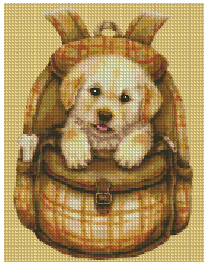 ZAi-1438 Dog Backpack Diamond Painting