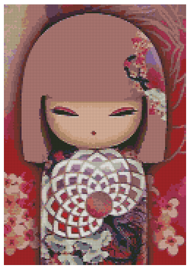 ZAi-1477 Kokeshi Diamond Painting