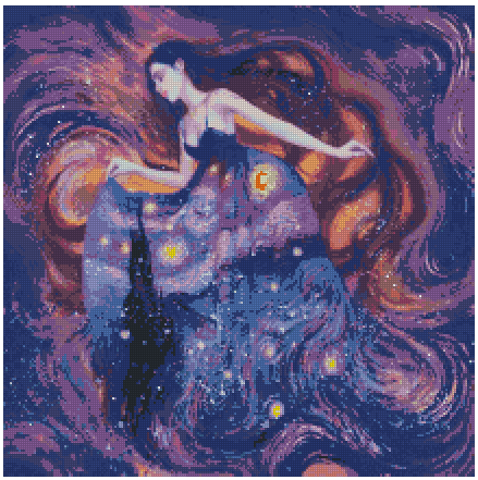 ZAi-1496 Starry Night Girl Diamond Painting