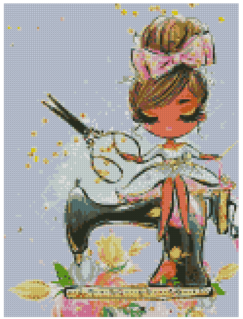 ZAi-1509 Sewing Girl Diamond Painting