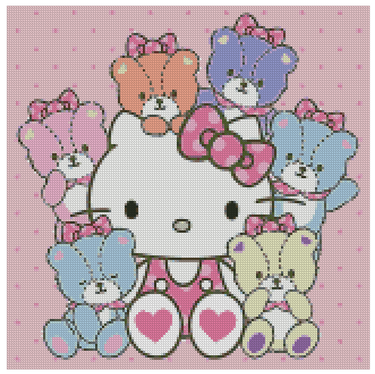 ZAi-1615 Hello Kitty Diamond Painting