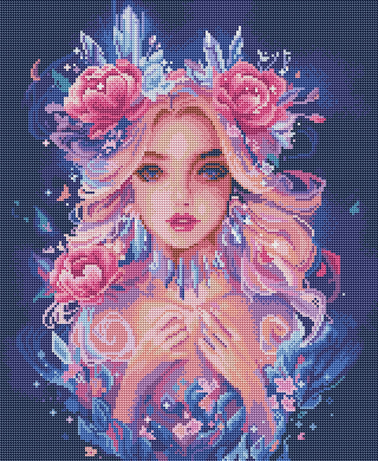 ZAiX-022 Rose Girl Premium Kit Diamond Painting