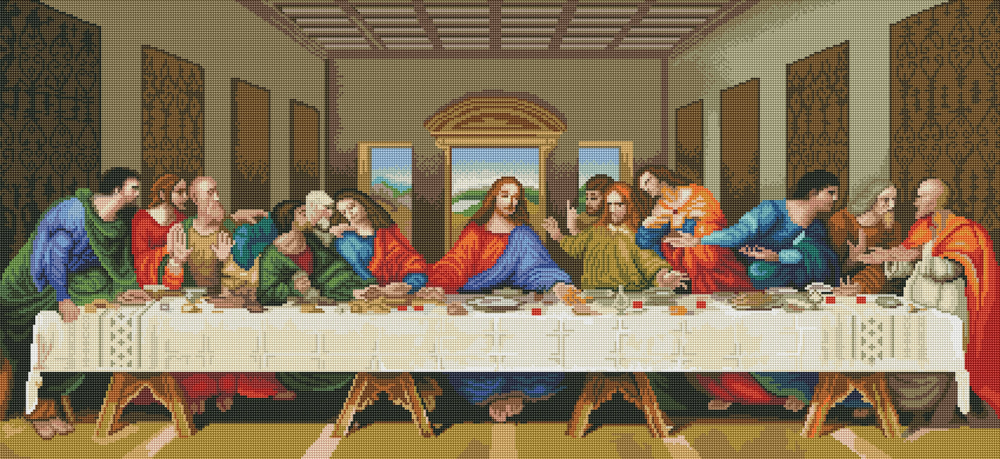 ZAiX-025 Jesus Christianity Last Supper Premium Kit Diamond Painting