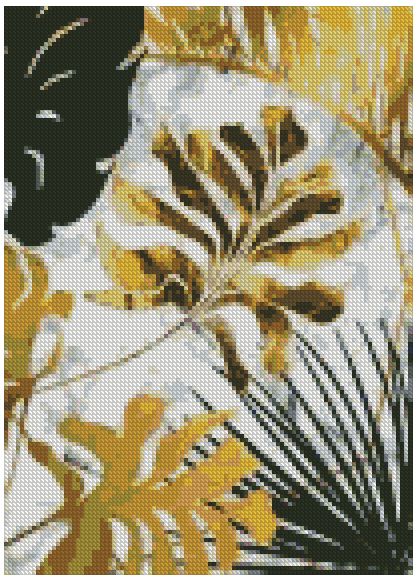 ZAi-2102 Wall Deco Plants Abstract Diamond Painting