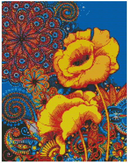 ZAi-2143 Digital Flower Diamond Painting