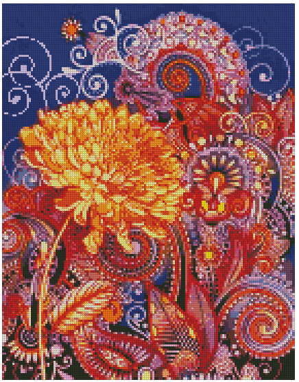 ZAi-2144 Digital Flower Diamond Painting