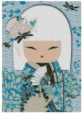 ZAi-216 Kokeshi Diamond Painting