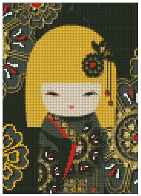 ZAi-240 Kokeshi Diamond Painting