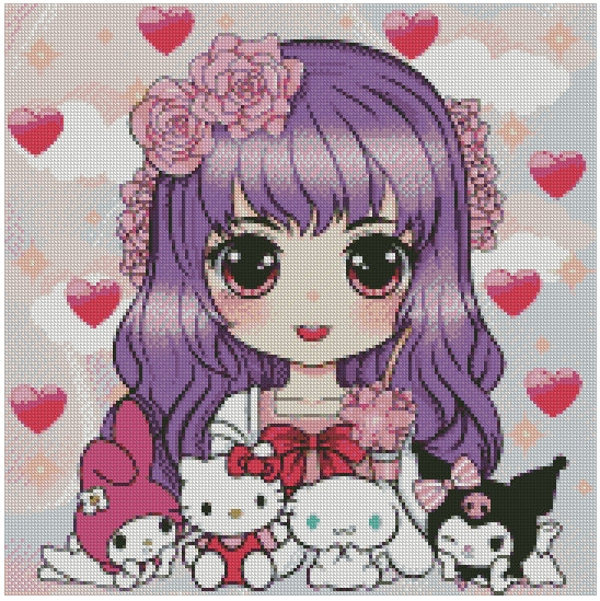 ZAi-2527 Sanrio Girl Diamond Painting