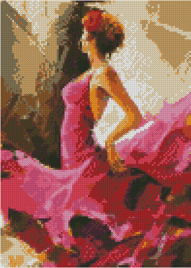 ZAi-317 Girl Dancing Diamond Painting