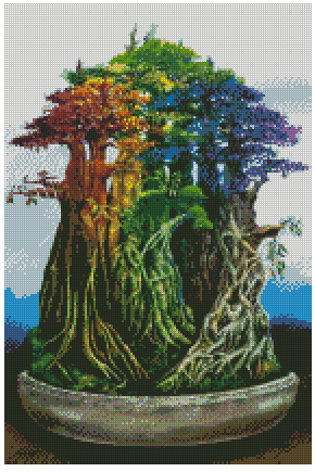 ZAi-344 Bonsai Artwork Diamond Painting