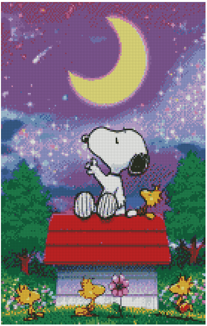 ZAi-360 Snoopy Moon Diamond Painting