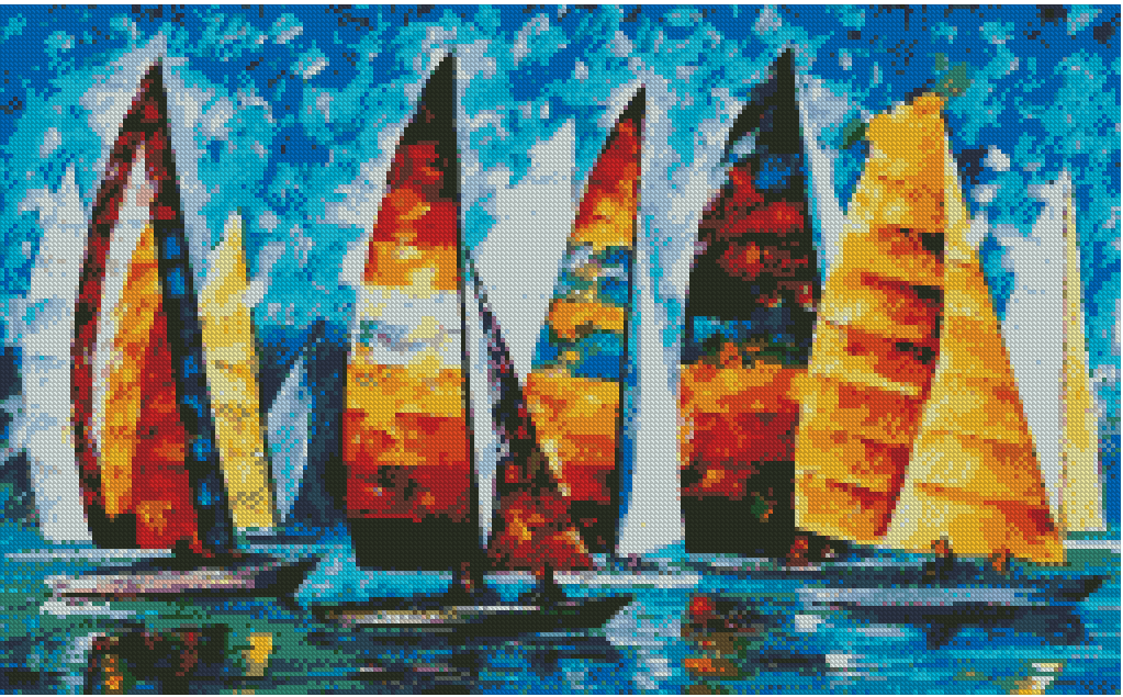 ZAi-437 Boats Diamond Painting