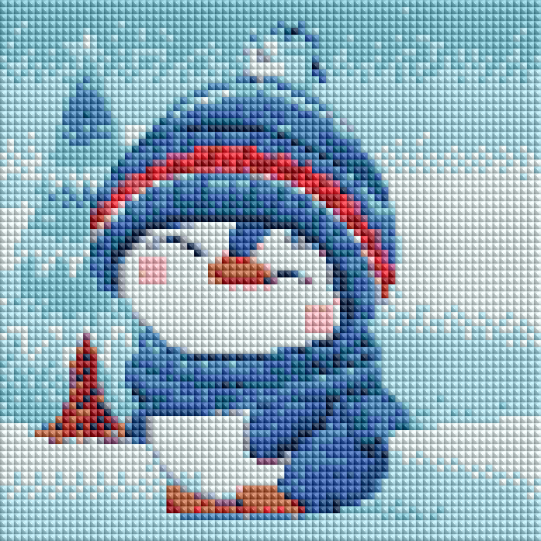 ZAi MINI-011 Blue Penguin 2 Diamond Painting