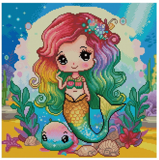 ZAiX-028 Mermaid Kawaii Premium Kit Diamond Painting