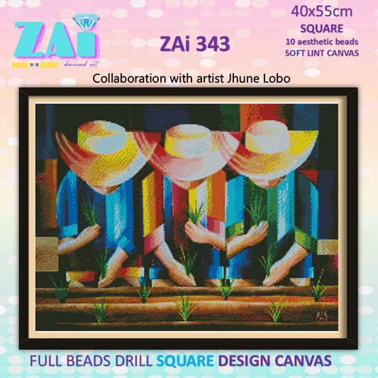 ZAi-343 Rice Planting Diamond Painting [ luck ]
