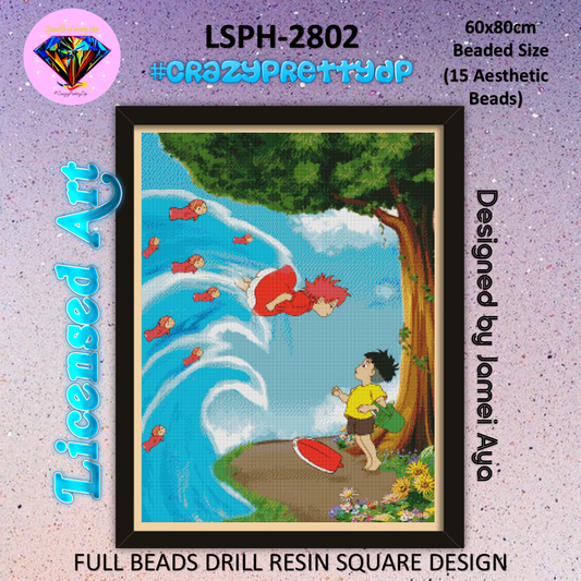 ZAi- 2802 Ponyo Ghibli Diamond Painting