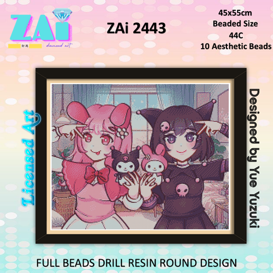 ZAi-2443 Sanrio Melody Kuromi Diamond Painting