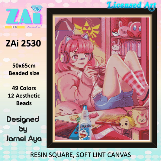ZAi-2530 Gamer Girl Diamond Painting