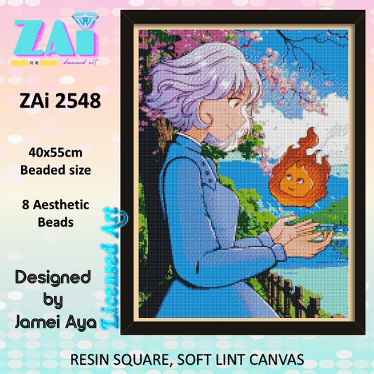 ZAi-2548 Ghibli Howls Moving Castle Diamond Painting