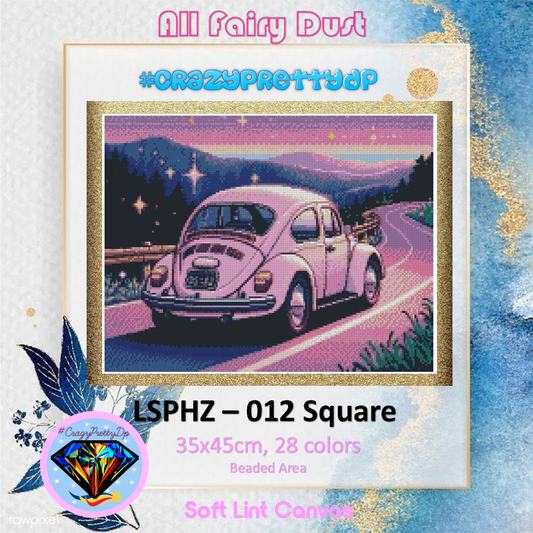 ZAiZ-012 Pink Car ALL FAIRY DUST Diamond Painting